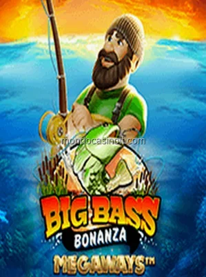 Suspenseful spinning reels of Big Bass Bonanza Megaways by Pragmatic Play, RTP 96.7%